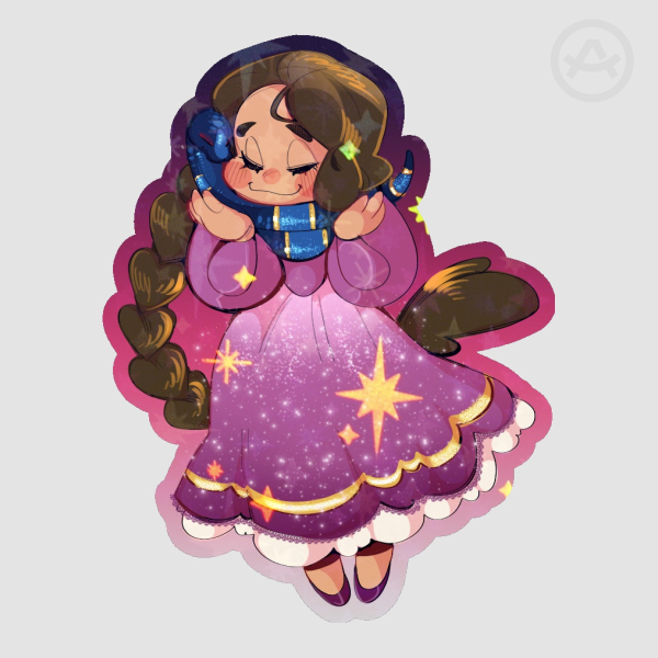 Ameliah + Snake Theodora-- Colored Edge Die Cut Stickers