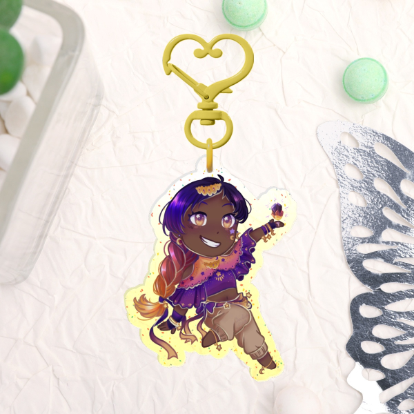 Gemstone glitter Keychain