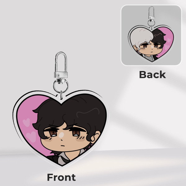 Abolish Vampires SMP Double Sided Heart Keychain