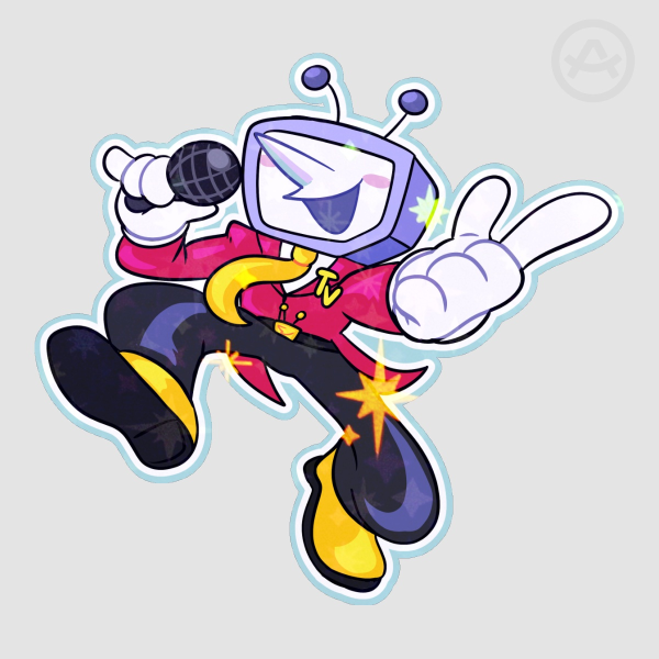 Tenna deltarune Holographic sticker