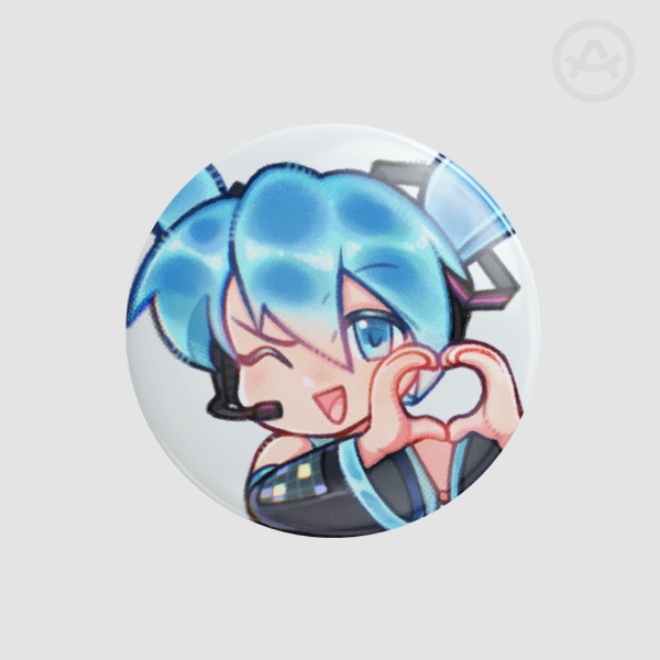 Chibi Hatsune Miku Badge Pin
