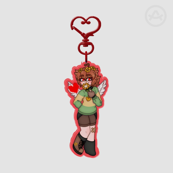 Chara Undertale Double Sided Acrylic Keychain