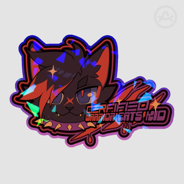 "CERTIFIED WARRIOR CATS KID" Die Cut Sticker