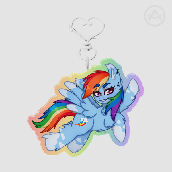 Rainbow Dash Double Sided Acrylic Keychain