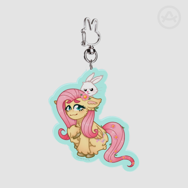 Fluttershy Double Sided Acrylic Keychain