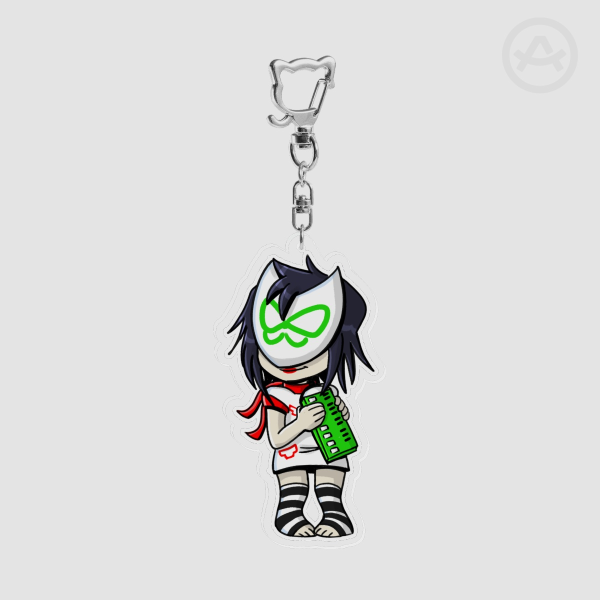 Plastic beach Noodle clear keychain