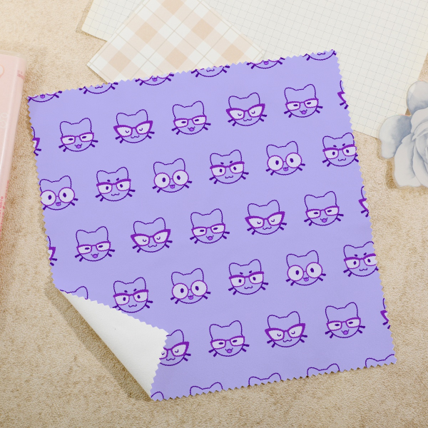 Purple Cats Glass Cloth