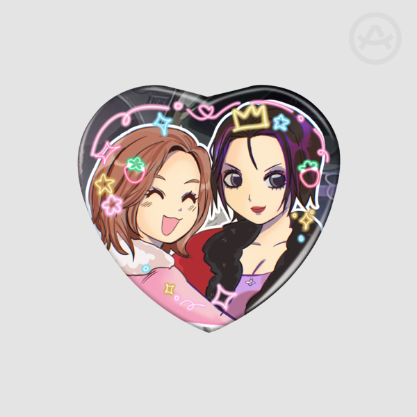 Nana + Hachi Heart badge