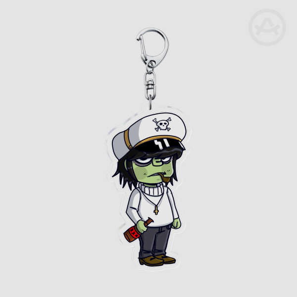 Plastic beach Murdoc clear keychain