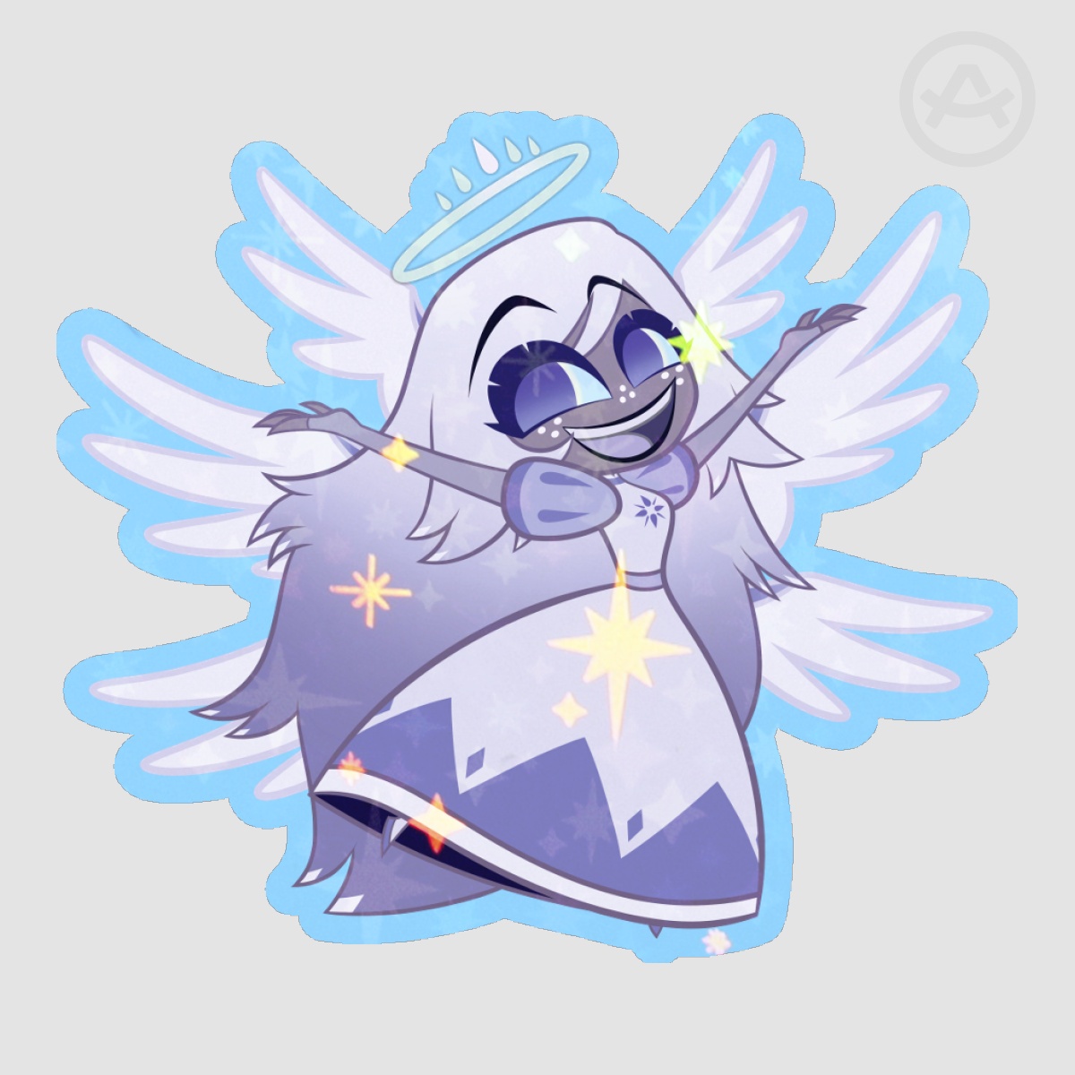 Hazbin Hotel - Emily Holo Star Die Cut Sticker by Macgreer - ACGGOODS
