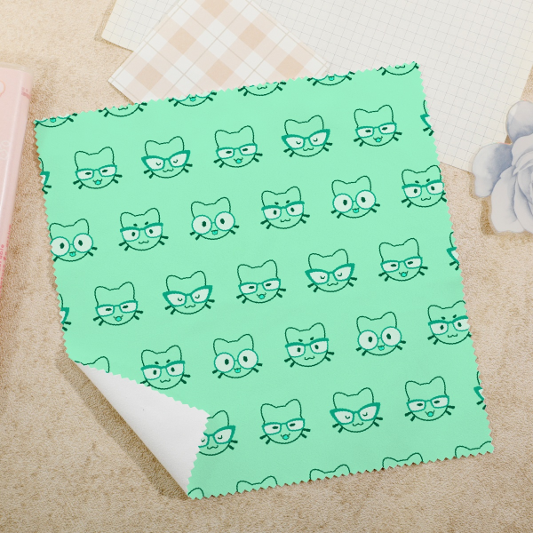 Green Cats Glass Cloth
