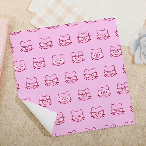 Pink Cats Glass Cloth