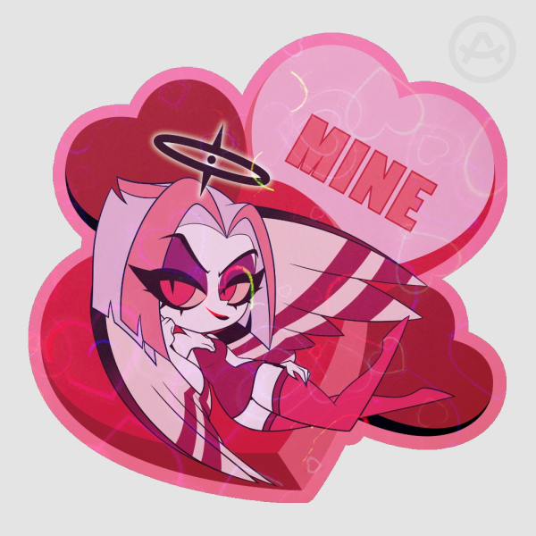 Hazbin Hotel - Pin-Up Lute Holo Heart Die Cut Sticker
