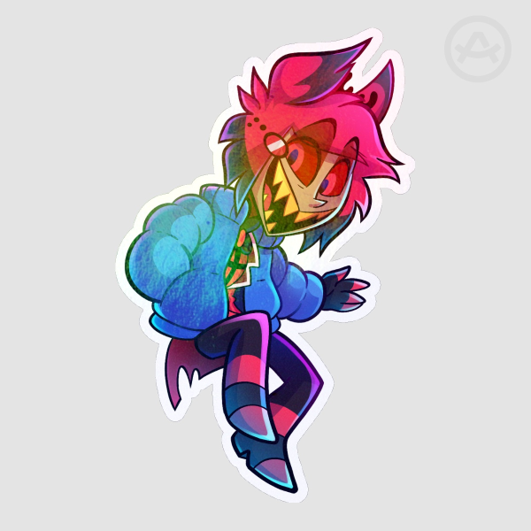 Winter Alastor - Rainbow Holo Sticker
