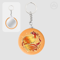 Firebird Plush Badge Mirror Keychain