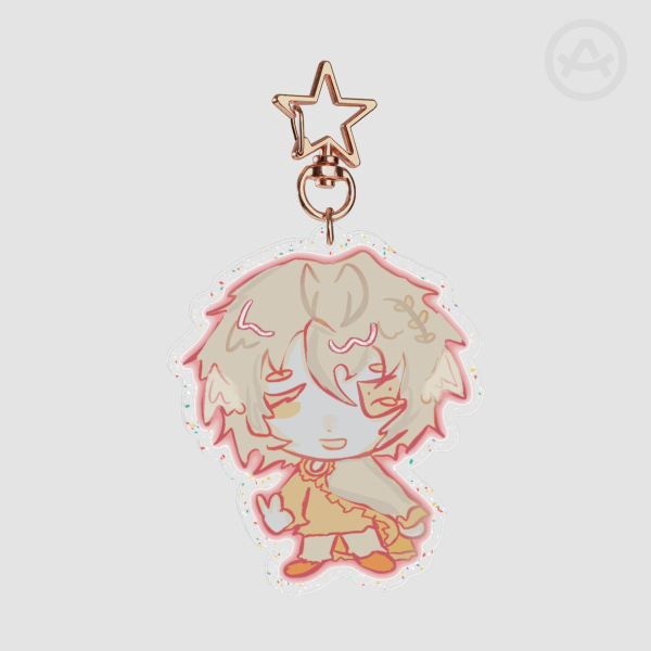 saparata glitter keychain