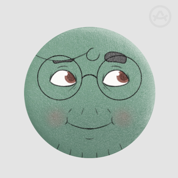 Lenny Face Plush Badge Pin