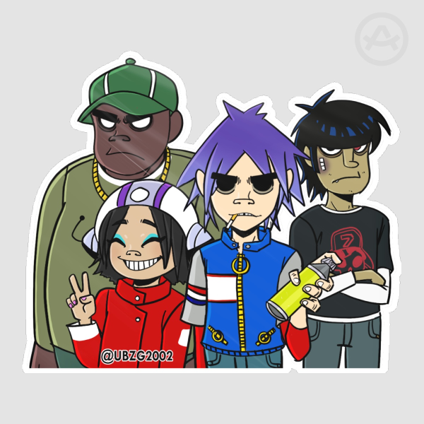 Gorillaz sticker