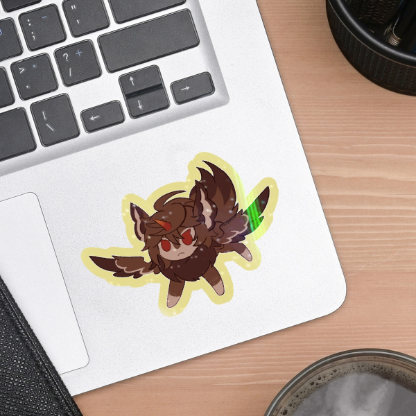 Carbuncle colored Edge Die Cut Sticker