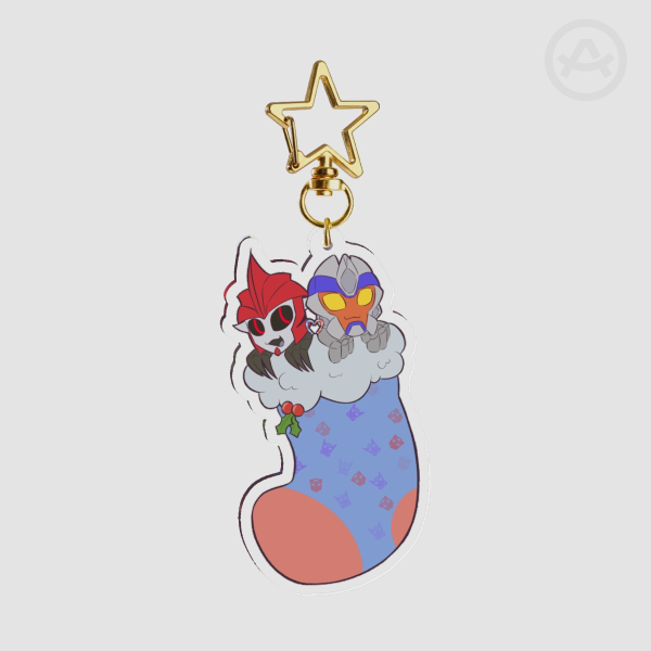 Kobd Christmas stocking Clear Acrylic Keychains