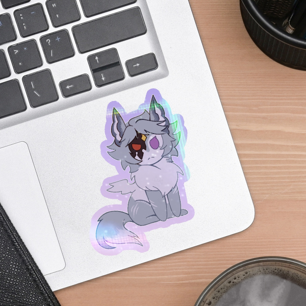 Carbuncle Colored Edge Die Cut Stickers