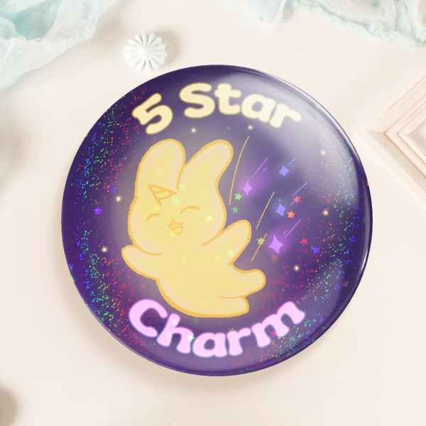 5 Star Charm||ButtonPin