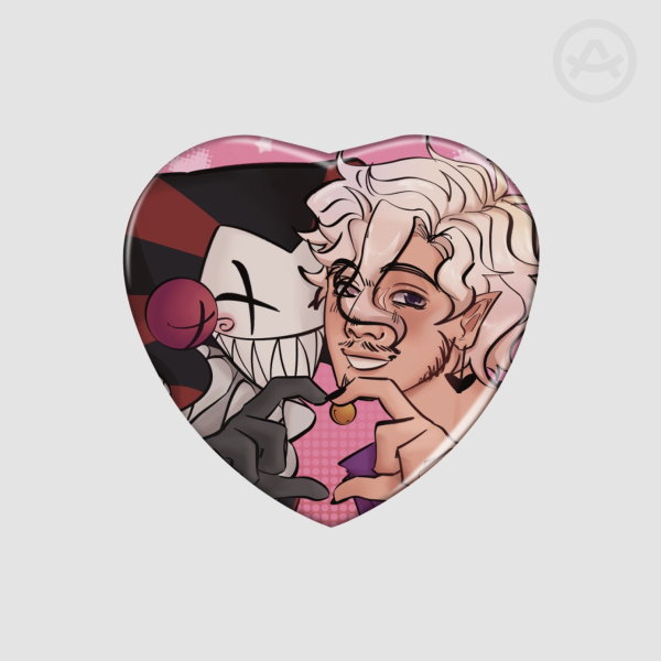 Clownzy heart pin