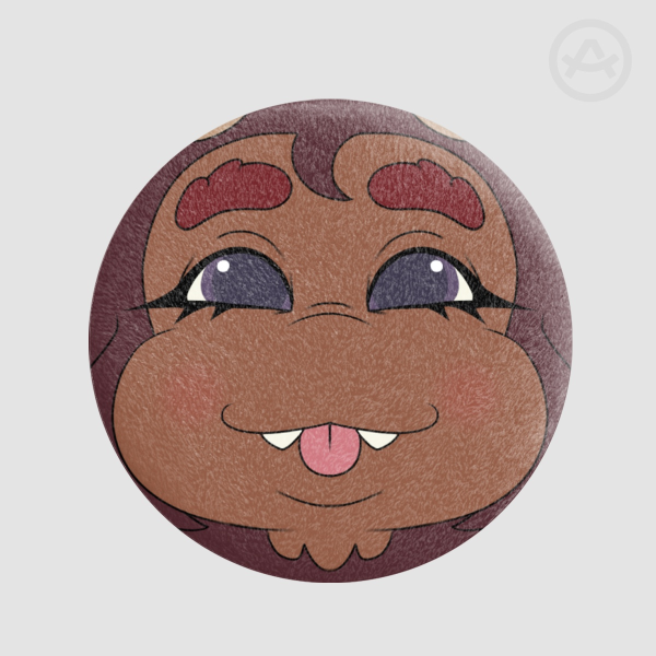 Carlos Face Plush Badge Pin