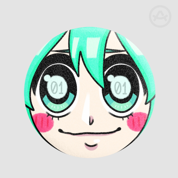 Miku (Vocaloid) || Plush Badge