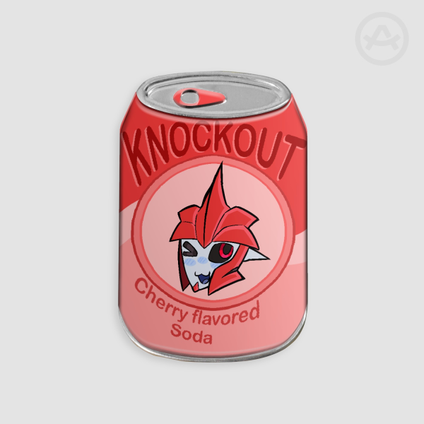 Knockout soda Can Badge
