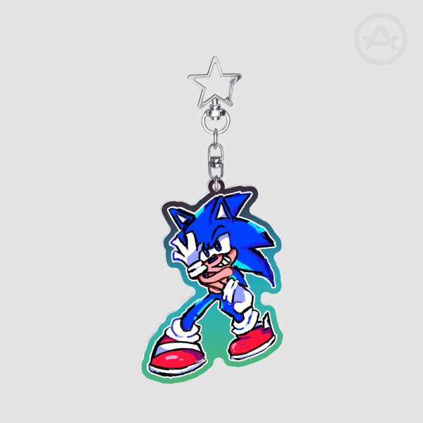 SONIC Broken Glass Gradient Keychain