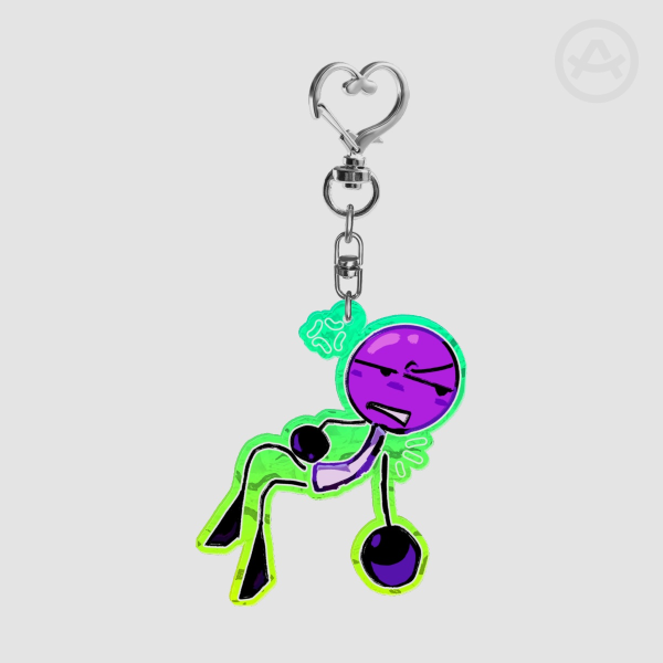 BFDI Lollipop Ripple Gradient Keychain