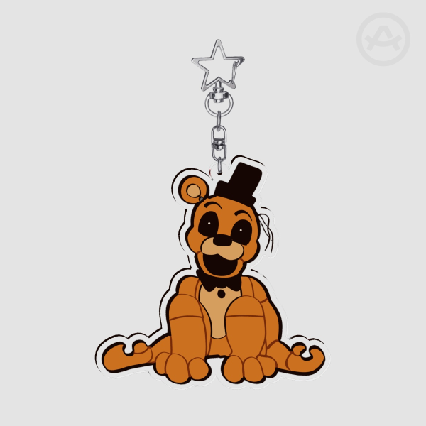 Withered golden freddy keychain
