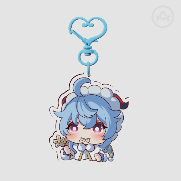 Ganyu nom nom Clear Acrylic Keychains
