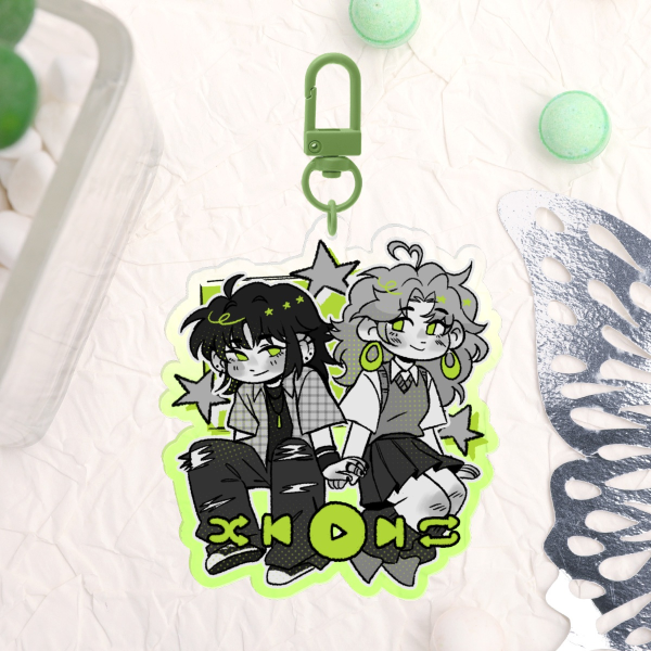Green yuri keychain