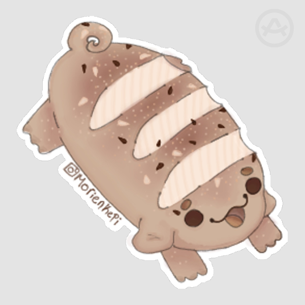Bread dog paper sticker