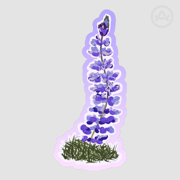 Lupin Bud | Soft Touch Stickers