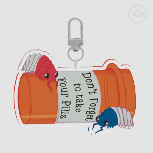 Pill Bug Keychain