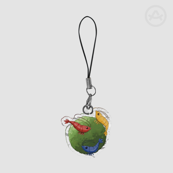Mix Color Neo Shrimp Ripple Acrylic Phone Charm