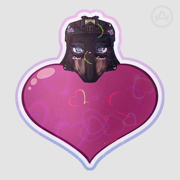 COD Heart König Sticker