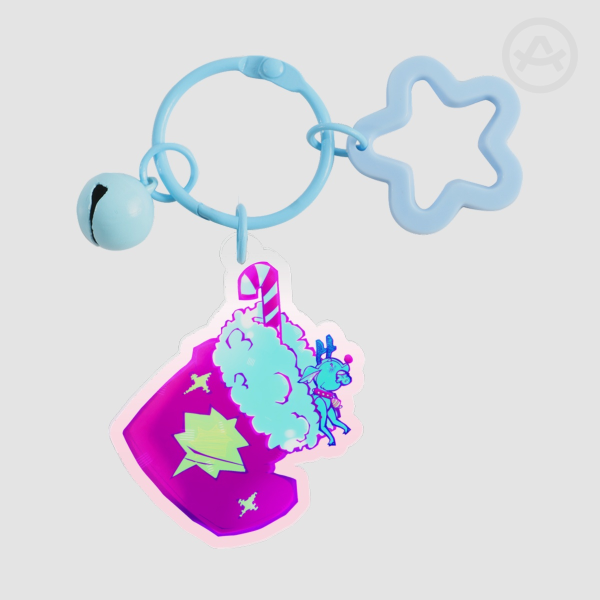 Christmas reindeer Clear Acrylic Keychain