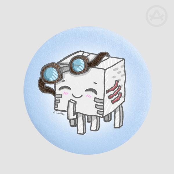 Happy Ghast Plush Badge - Minecraft