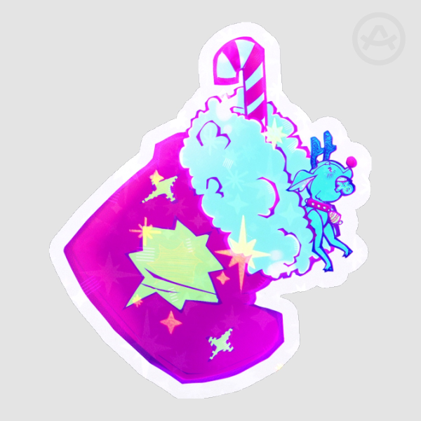 Christmas reindeer Die Cut Sticker