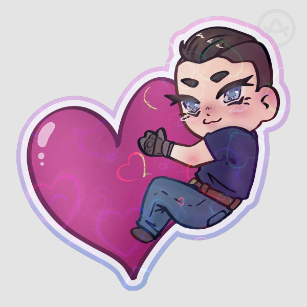 COD Heart Soap Sticker