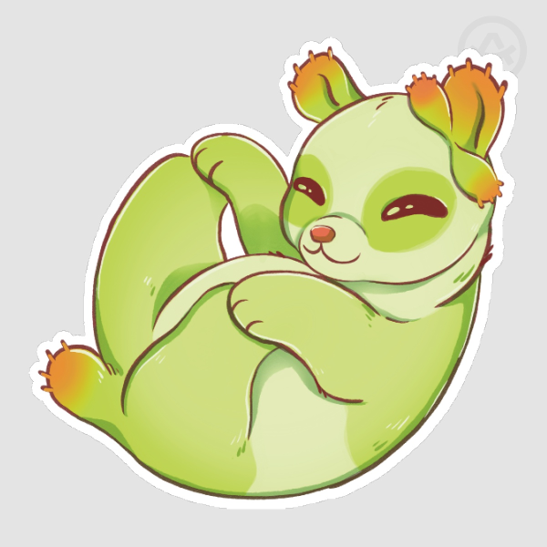 Bear's Paw Panda Rolling 2" Sticker