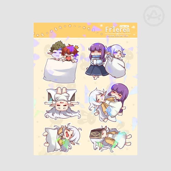Frieren sleeping set sticker