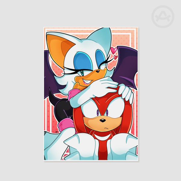Knuckles and Rouge Art Print