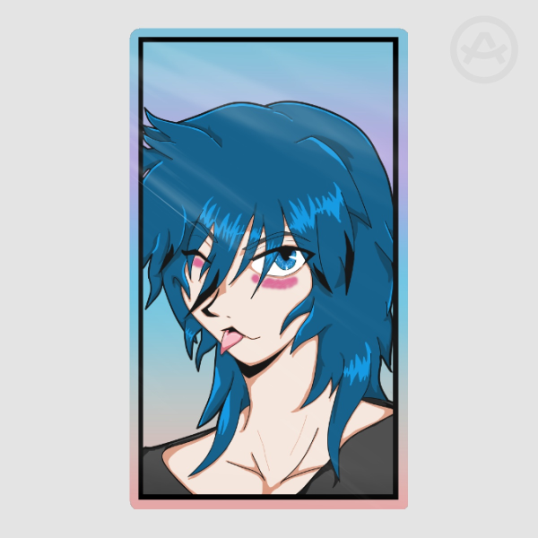 Kiri Kagerou Blep- Colored Edge Die Cut Sticker