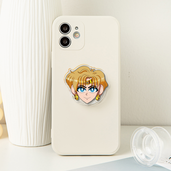 Haruka Tenoh Sailor Moon Series Acrylic Airbag Phone Holder - 1.96"(50mm), Clear
