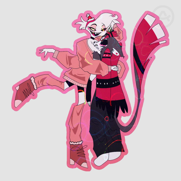 Christmas Angel and husk Sticker